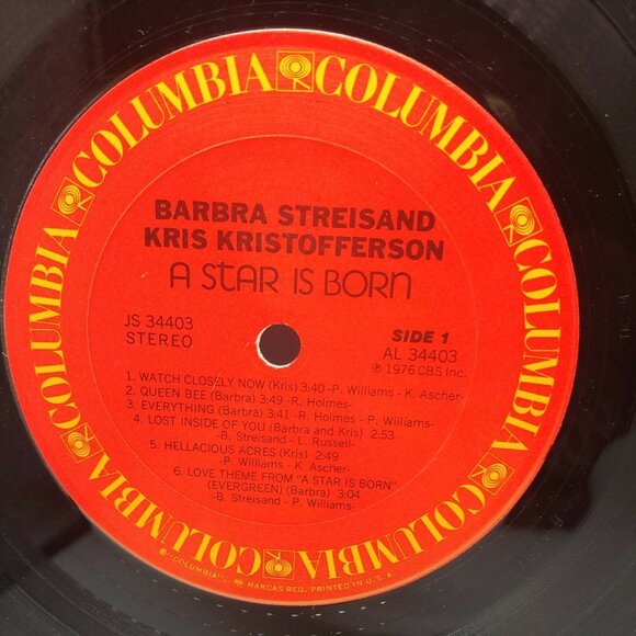 A Star Is Born 1976 Soundtrack Streisand Kristofferson Vintage Vinyl LP JS 34403 - Picture 10 of 11